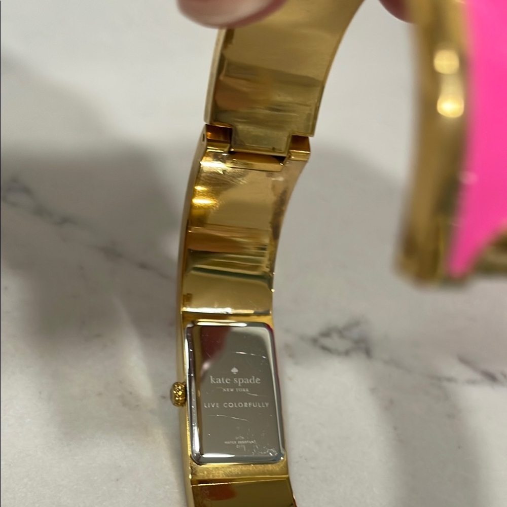 kate spade Pink and Gold Bangle Watch - Picture 4 of 5